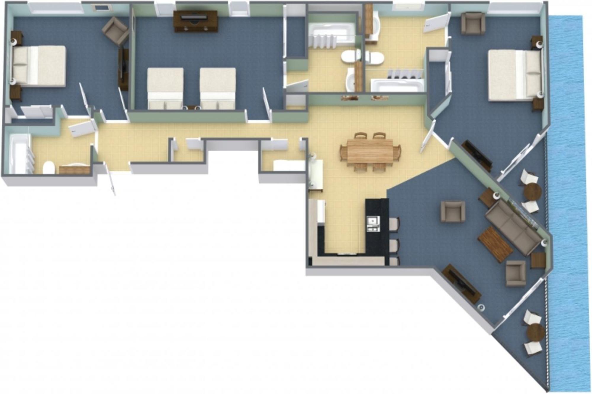 Ocean View Three Bedroom Condo